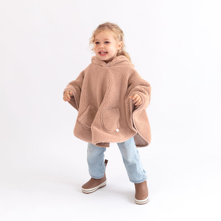 Bemini reisponcho Teddy Pady Jersey Naturel voor baby’s en peuters van 9-36 maanden