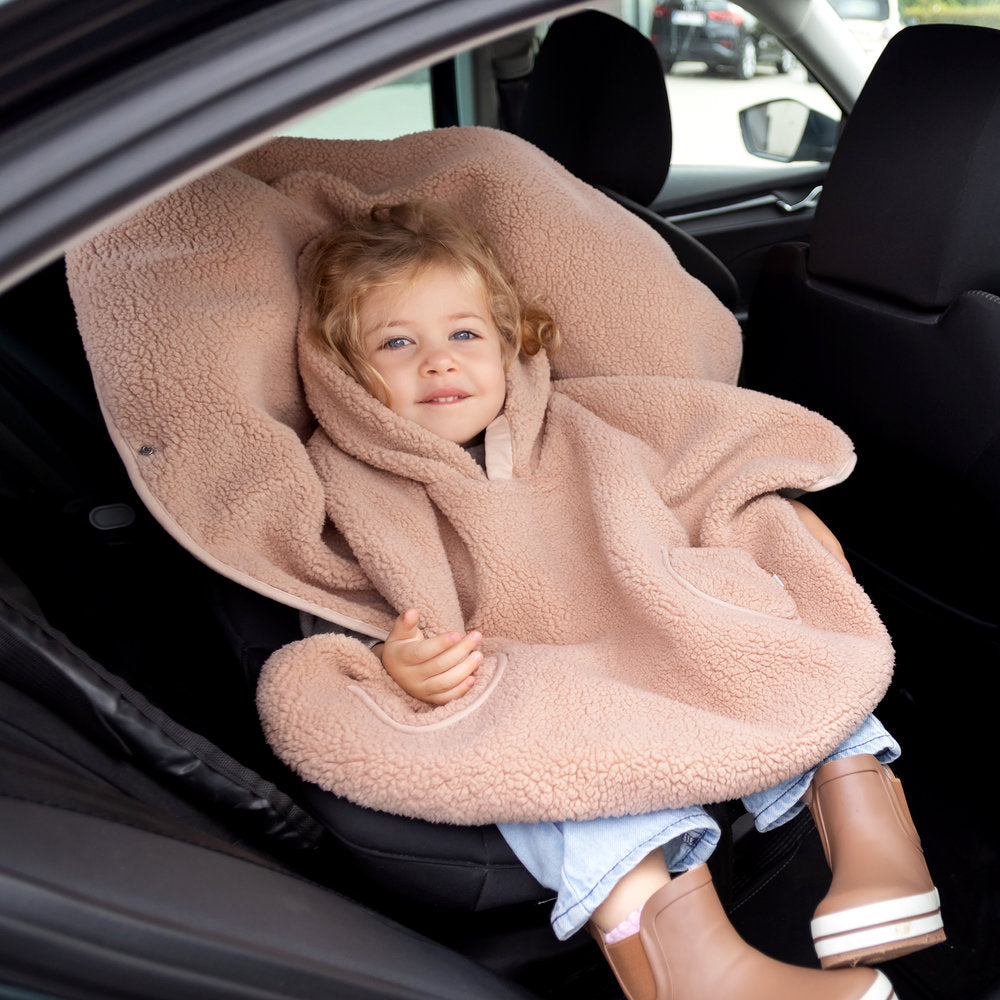 Bemini reisponcho Teddy Pady Jersey Naturel voor baby’s en peuters van 9-36 maanden