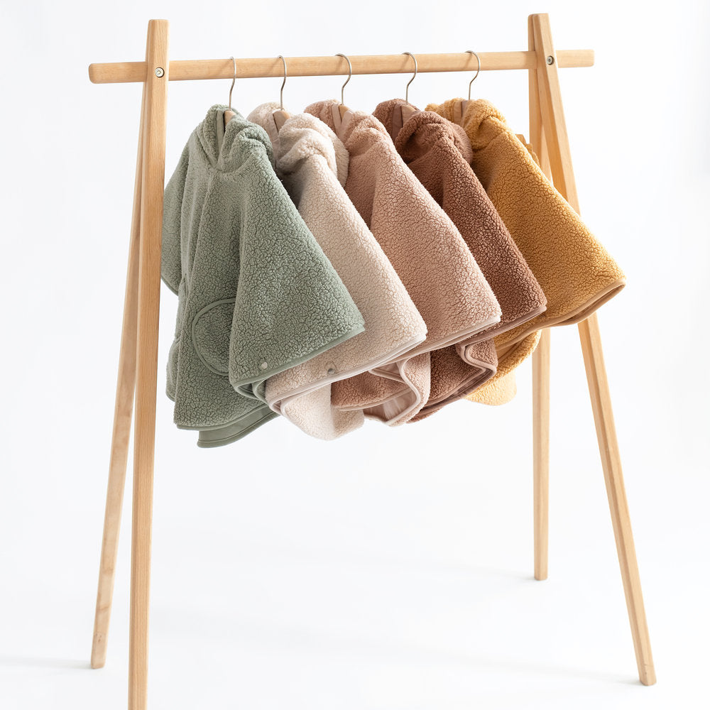 Bemini reisponcho Teddy Pady Jersey Naturel voor baby’s en peuters van 9-36 maanden