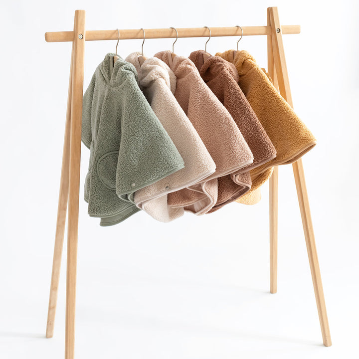Bemini reisponcho Teddy Pady Jersey Naturel voor baby’s en peuters van 9-36 maanden