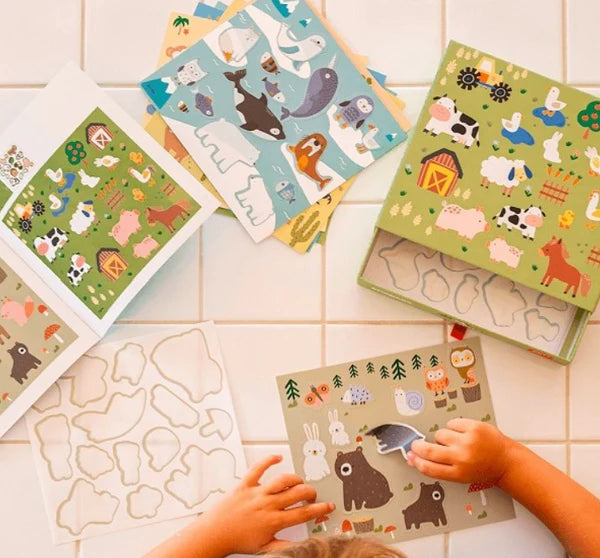 Apli - Doos Met Stickers Dieren En Hun Habitat