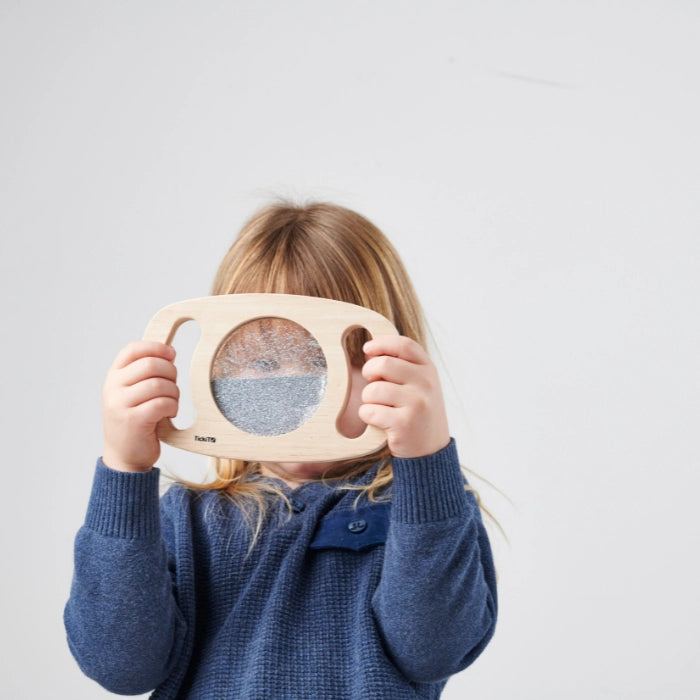 TickiT - Activiteitenspeelgoed Glitterpaneel Zilver | Easy Hold