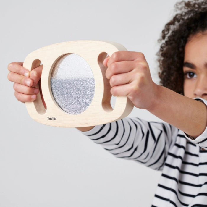 TickiT - Activiteitenspeelgoed Glitterpaneel Zilver | Easy Hold