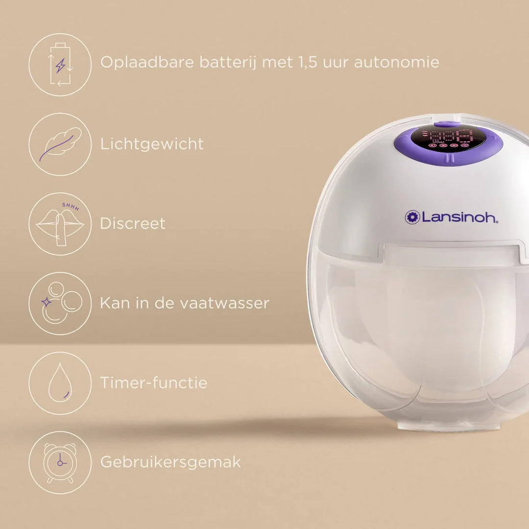 Lansinoh - Borstkolf Draadloos Double | Handsfree & Stil