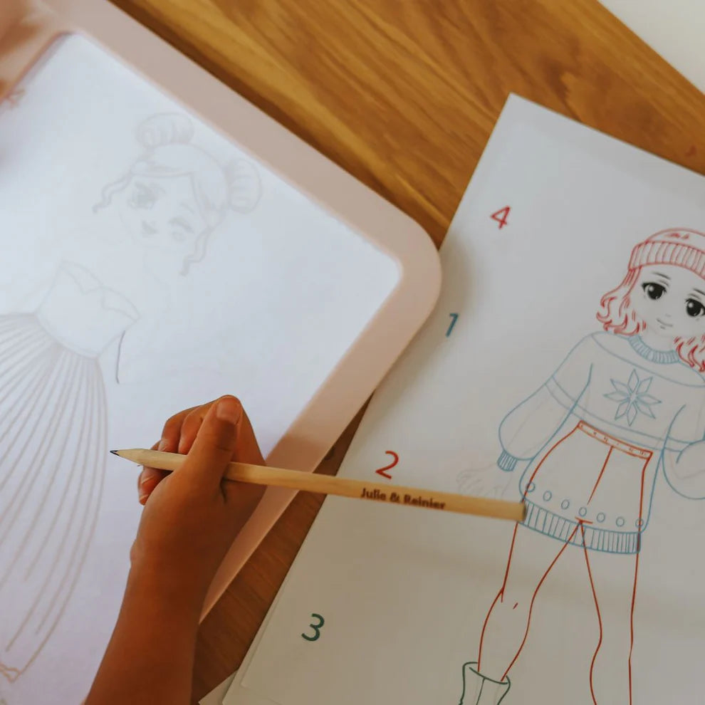 Kidywolf - Kidydraw-pro A4 Light Table 2in1 Fasion | Roze