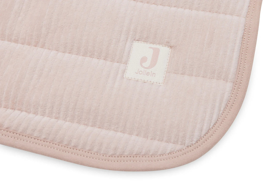 Jollein wiegdeken Velvet Rib 75x100cm in Wild Rose, dubbelzijdig