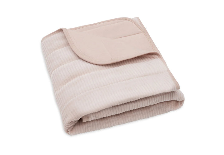 Jollein wiegdeken Velvet Rib 75x100cm in Wild Rose, dubbelzijdig
