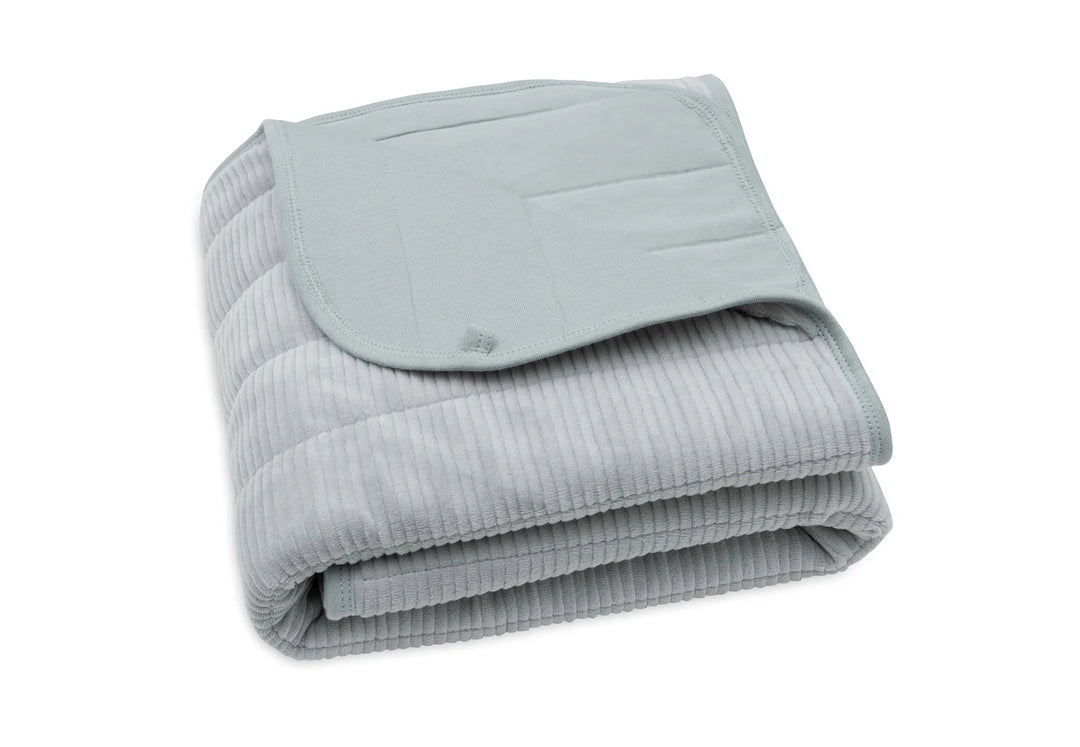 Jollein wiegdeken Velvet Rib 75x100cm in Sea Green, dubbelzijdig