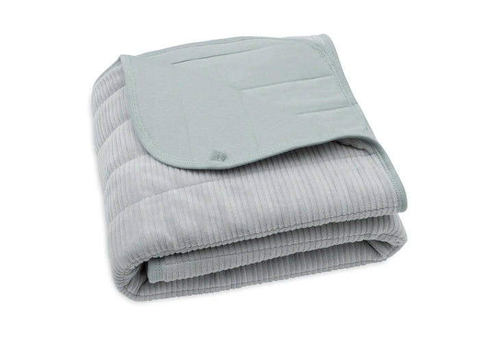 Jollein wiegdeken Velvet Rib 75x100cm in Sea Green, dubbelzijdig