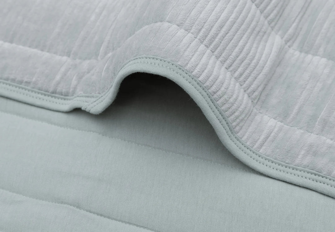 Jollein wiegdeken Velvet Rib 75x100cm in Sea Green, dubbelzijdig