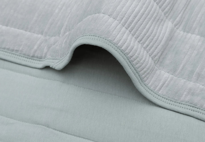 Jollein wiegdeken Velvet Rib 75x100cm in Sea Green, dubbelzijdig