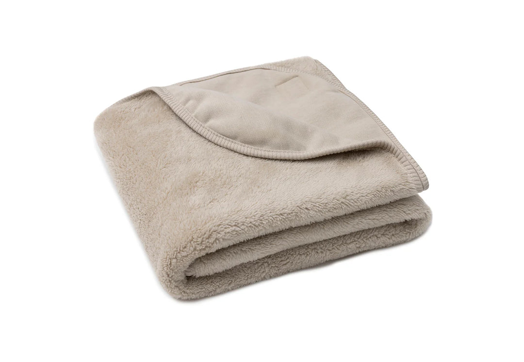 Jollein wiegdeken Basic Jersey Sherpa 75x100cm in Warm Sand