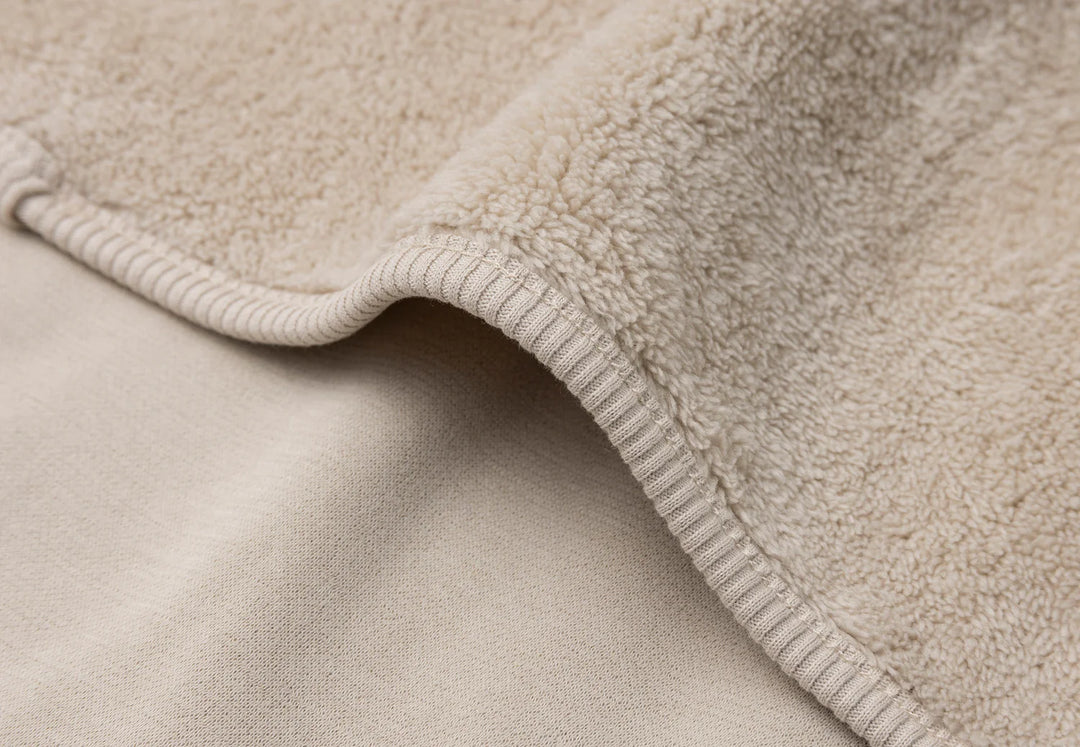 Jollein wiegdeken Basic Jersey Sherpa 75x100cm in Warm Sand