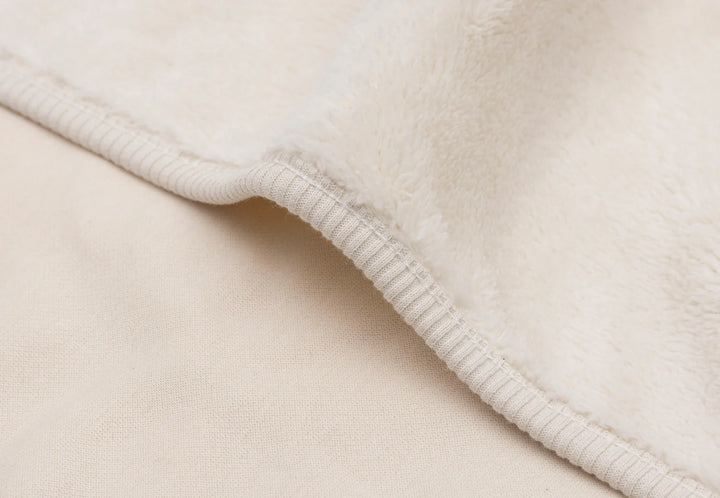 Jollein ledikantdeken Basic Jersey Sherpa 100x150cm in Oatmeal