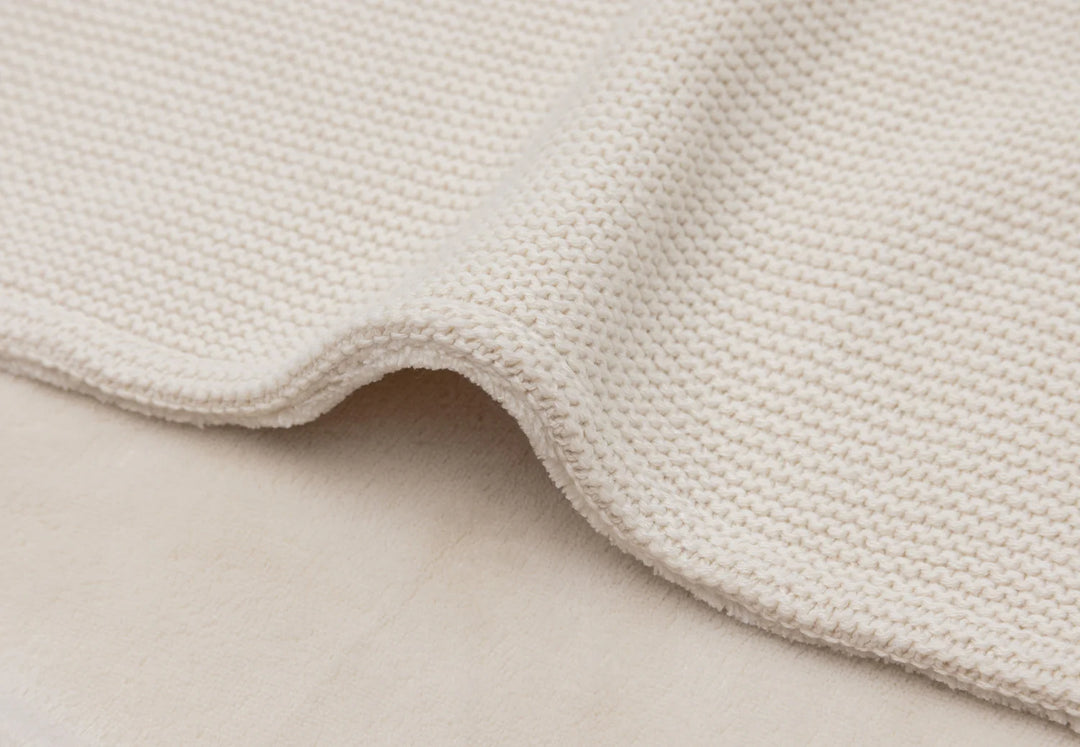 Jollein wiegdeken Basic Knit Velvet 75x100cm in Oatmeal