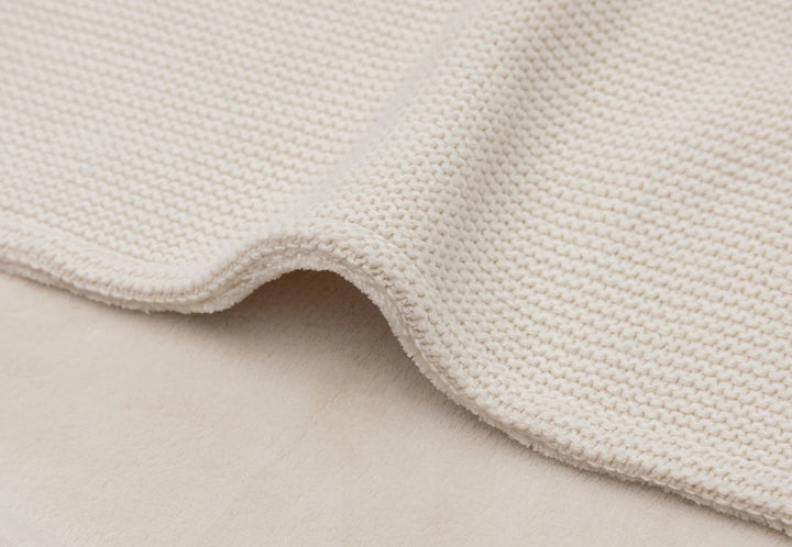 Jollein wiegdeken Basic Knit Velvet 75x100cm in Oatmeal