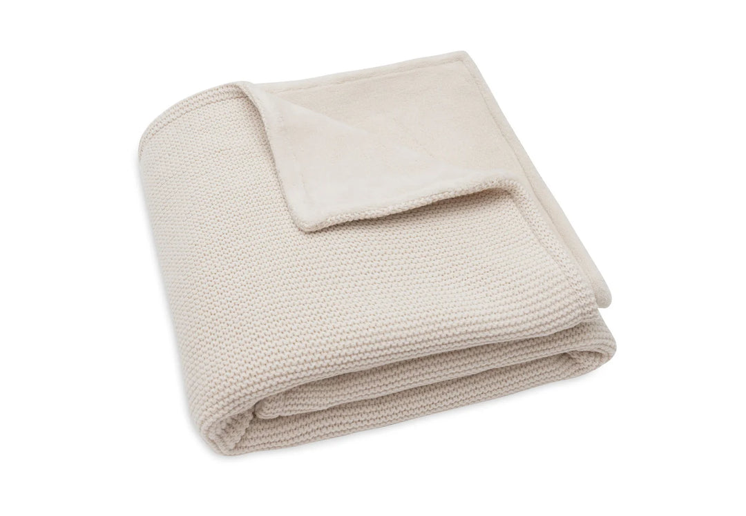 Jollein wiegdeken Basic Knit Velvet 75x100cm in Oatmeal