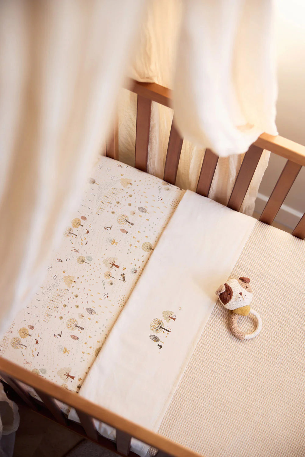 Jollein wiegdeken Basic Knit Velvet 75x100cm in Oatmeal