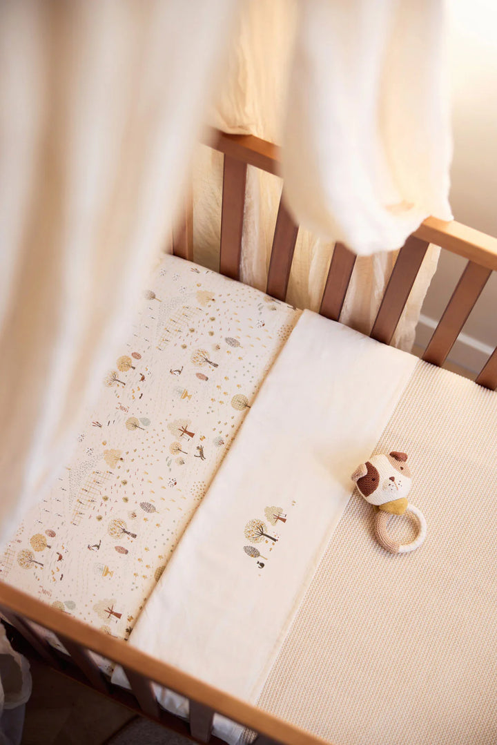 Jollein wiegdeken Basic Knit Velvet 75x100cm in Oatmeal