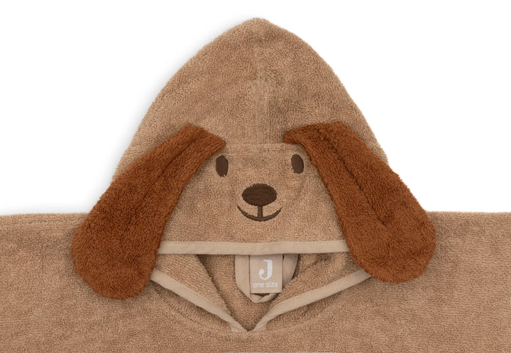 Jollein badponcho Dog Diego van zachte badstof met oortjes