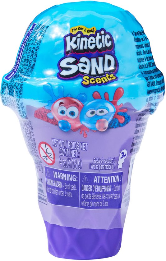 Kinetic Sand ijshoorntjeshouder met geurend zand in twee kleuren