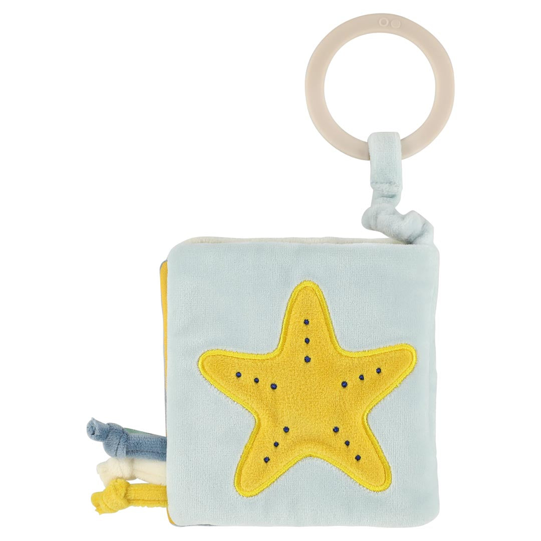Trixie kinderwagenboekje Sensory Mr. Shark met spiegel, texturen en kraaltjes