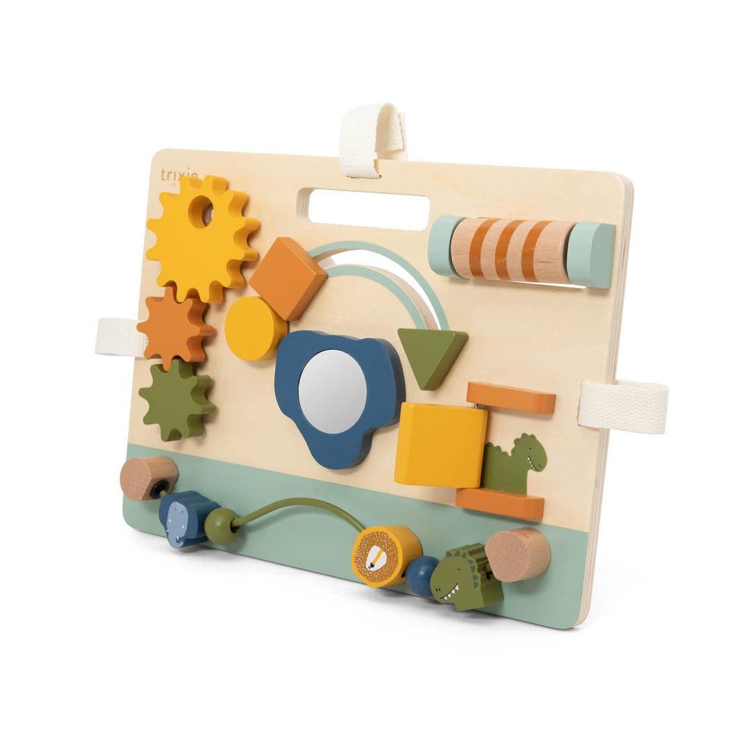 Trixie houten activiteitenpaneel Mrs. Elephant met spiegel, kralen en tandwielen