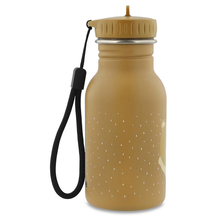 Roestvrij stalen drinkfles 350 ml met Mr. Bear print en draagkoord