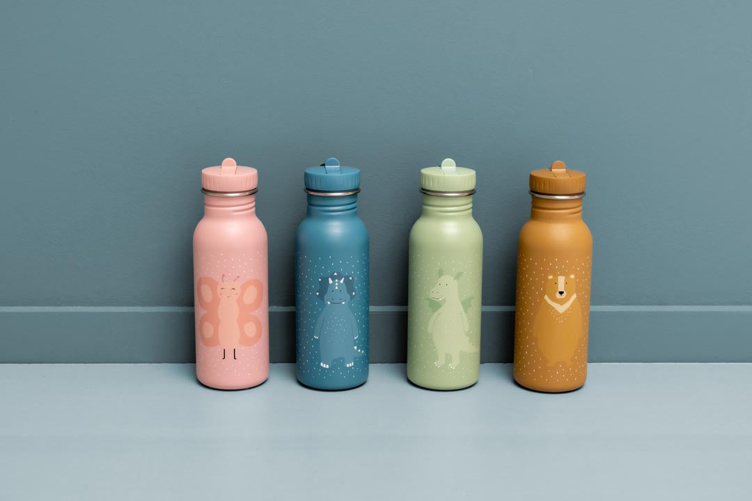 Roestvrij stalen drinkfles 500 ml met Mr. Dragon print en draagkoord