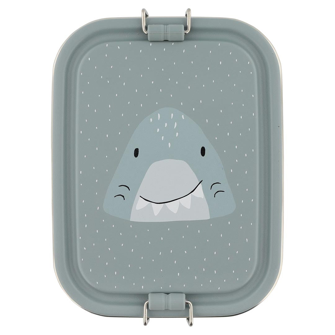 Kleine Trixie lunchbox Mr. Shark van RVS met kindvriendelijk ontwerp