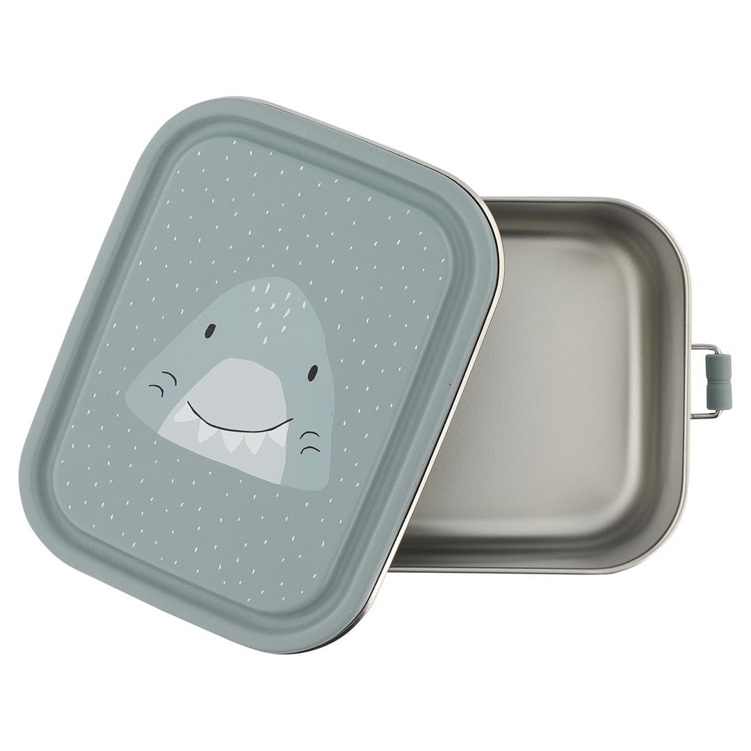 Kleine Trixie lunchbox Mr. Shark van RVS met kindvriendelijk ontwerp