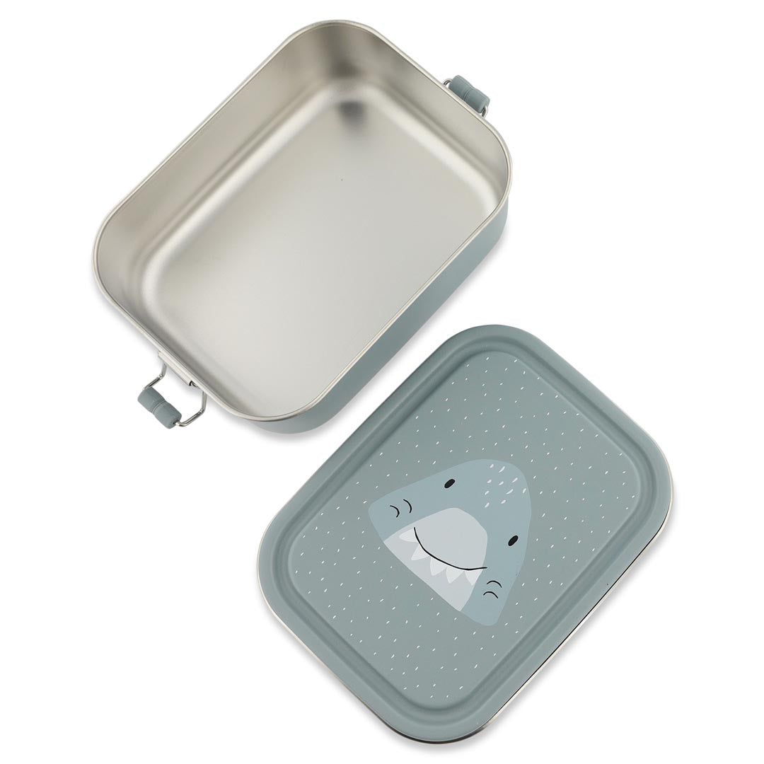 Kleine Trixie lunchbox Mr. Shark van RVS met kindvriendelijk ontwerp