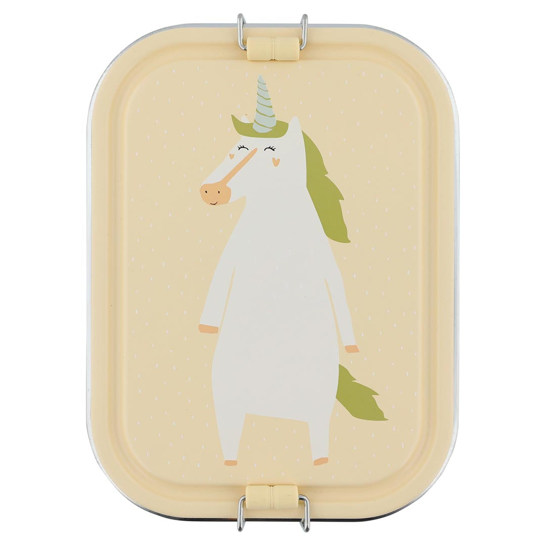 Trixie lunchbox Mrs. Unicorn van RVS met vaste verdeling