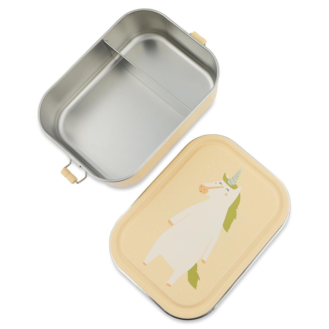 Trixie lunchbox Mrs. Unicorn van RVS met vaste verdeling