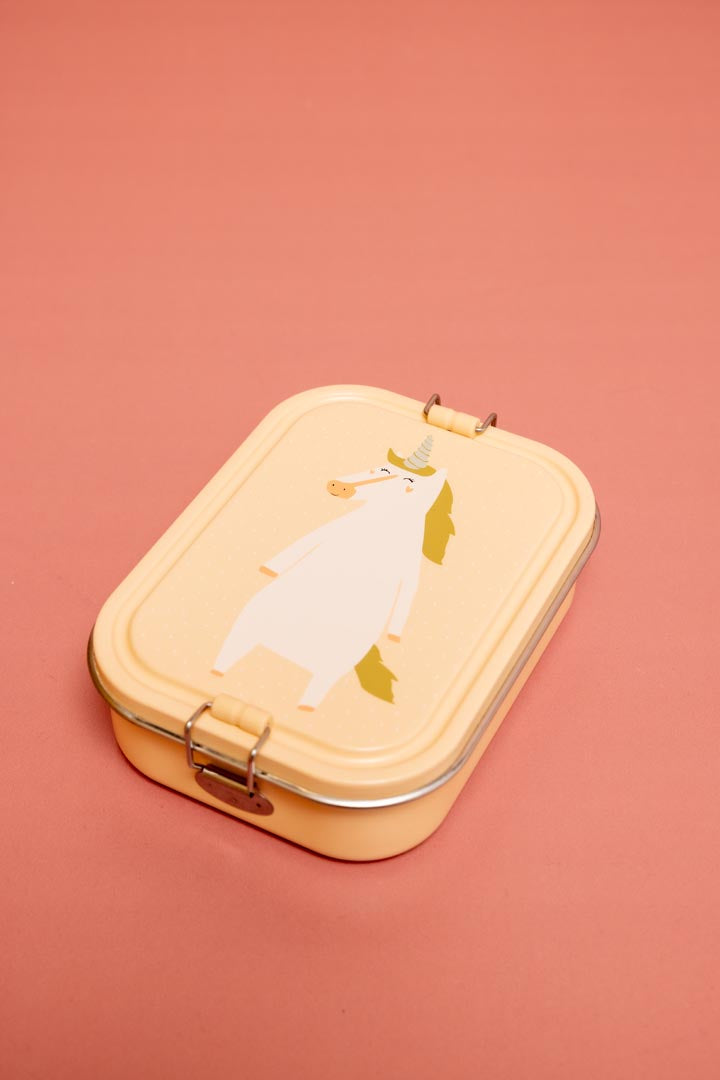 Trixie lunchbox Mrs. Unicorn van RVS met vaste verdeling