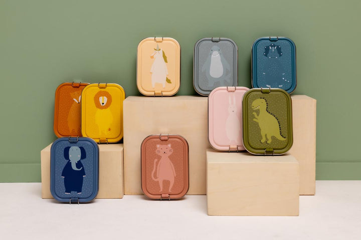 Trixie lunchbox Mr. Shark van RVS met vaste verdeling