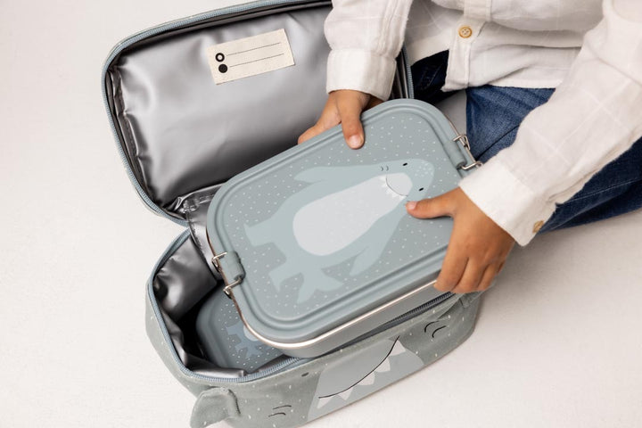 Trixie lunchbox Mr. Shark van RVS met vaste verdeling