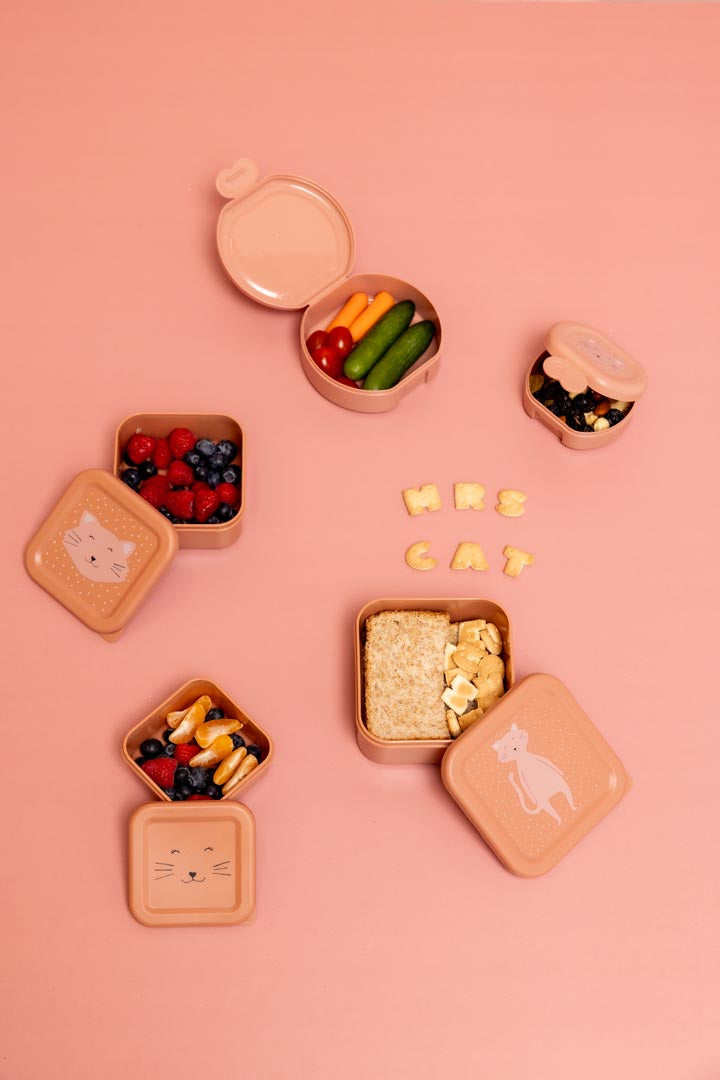 Set van 3 snackdoosjes Mrs Cat van Trixie in verschillende formaten
