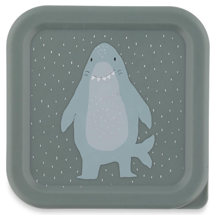 Set van 3 snackdoosjes Mr. Shark van Trixie in verschillende formaten