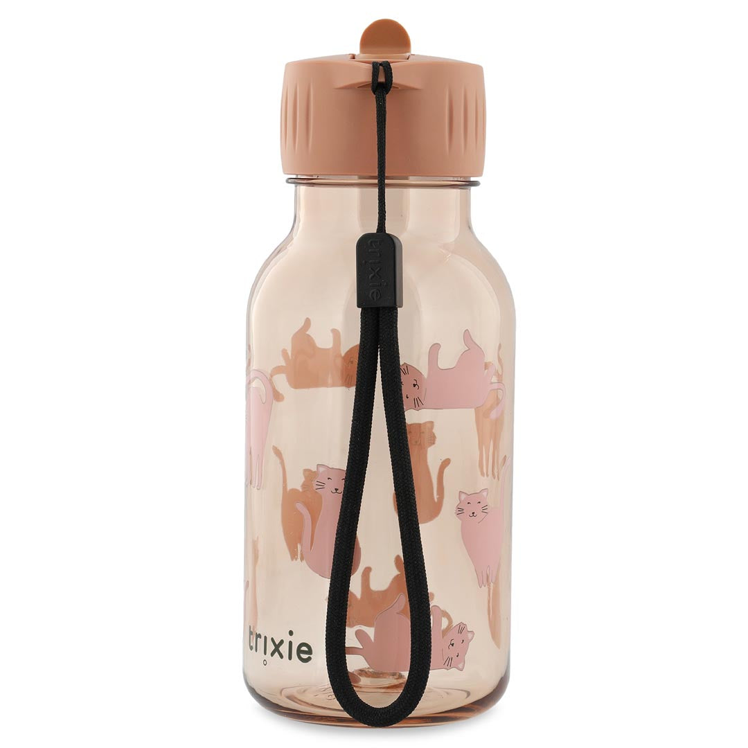 Trixie drinkfles 350 ml met katprint en draaglus