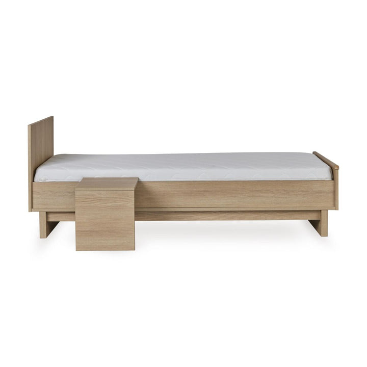 Quax Kyo juniorbed 70x170 cm in warme Expo Honey Ash houtkleur met lage instap