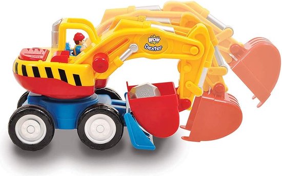 WOW Toys - Speelgoedkraan Dexter The Digger | Graafmachine Speelset voor Peuters