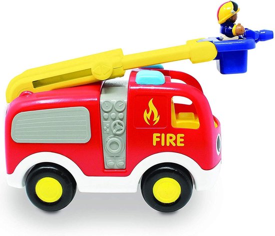 WOW Toys - Speelgoedauto Ernie Fire Engine | Brandweerauto voor Peuters