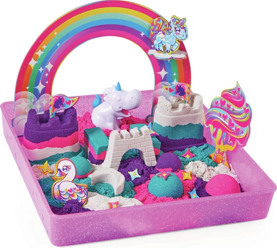 Kinetic Sand Eenhoorn set met glinsterend zand en eenhoornvormpjes