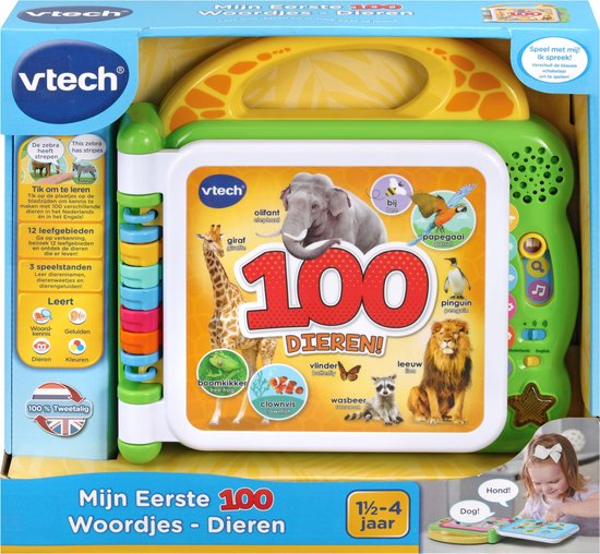 Interactief dierenboek van Vtech met 100 woordjes en geluiden