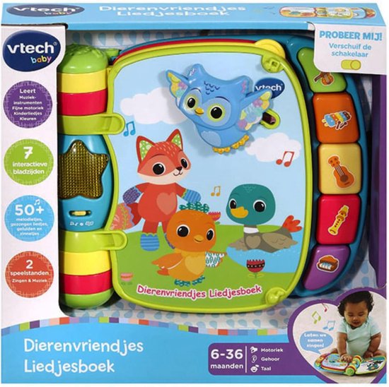 Interactief Vtech liedjesboek met dierenvriendjes en pianotoetsen