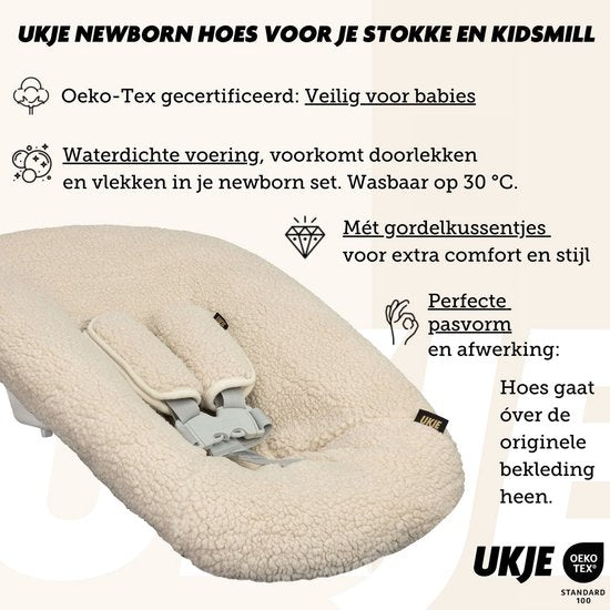 Ukje - Hoes Newborn Set Tripp Trapp Teddy | Lichtbeige