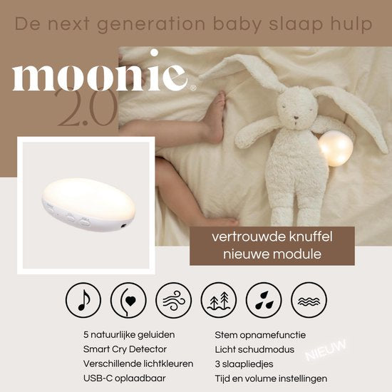 Moonie - Knuffel The Humming Bunny 2.0 Cappuccino Natur