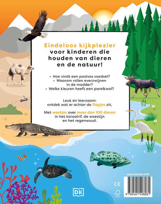 Lannoo - Mijn Grote Flapjesboek Van Alle Dieren | Educatief Flapjesboek