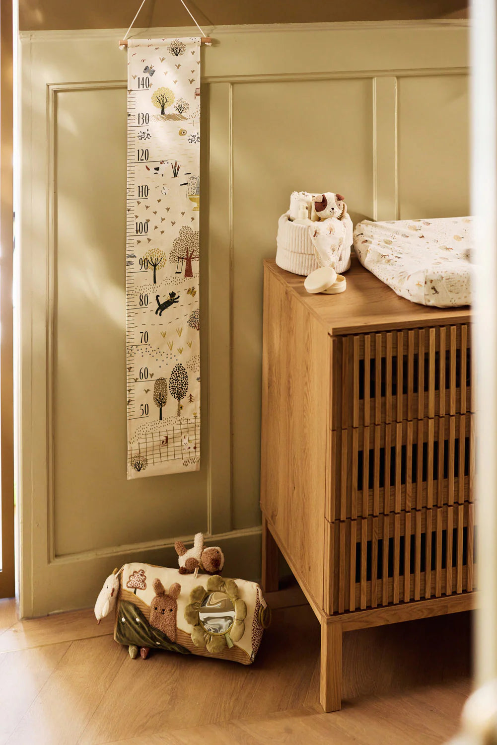 Jollein commodemandje Cloudy Rib Oatmeal voor op de commode